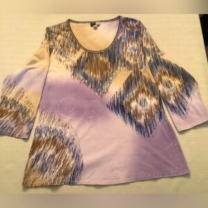 BambooCo Tie Dyed Floral Beaded Sz L